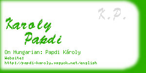 karoly papdi business card